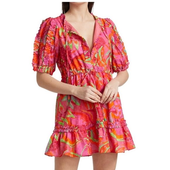 FARM RIO Fruit Brush Mini Dress - Picture 1 of 12